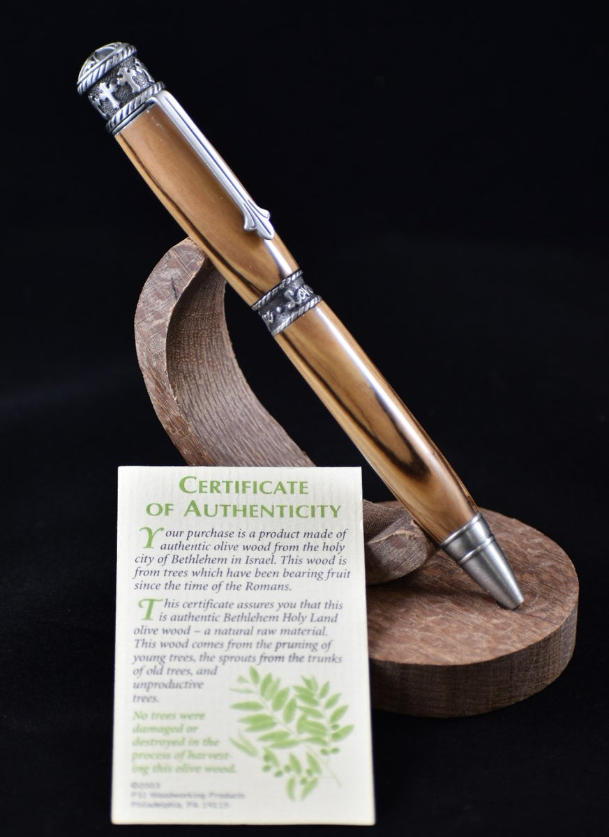 Pen, Faith Love Hope, Bethlehem Olivewood. – Wood 'n Hook Crafts